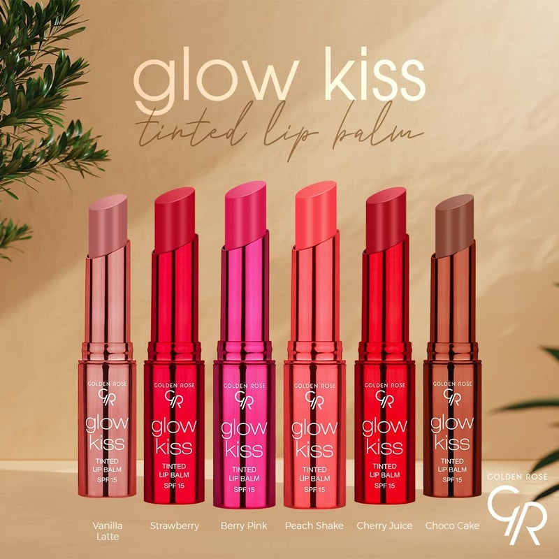 Golden Rose بلسم شفاه ملون من جولدن روز كوزمتيكس جلو كيس مع SPF15، تركيبة نباتية (وردي توت) - Image 5
