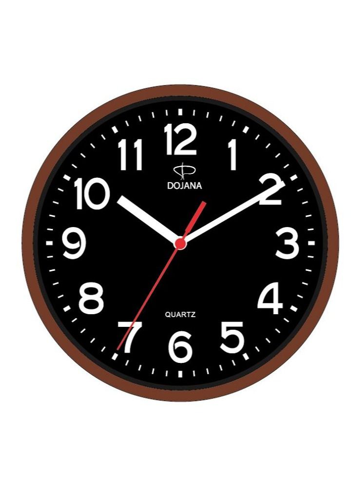 DOJANA WALL CLOCK RED BLACK - Image 1