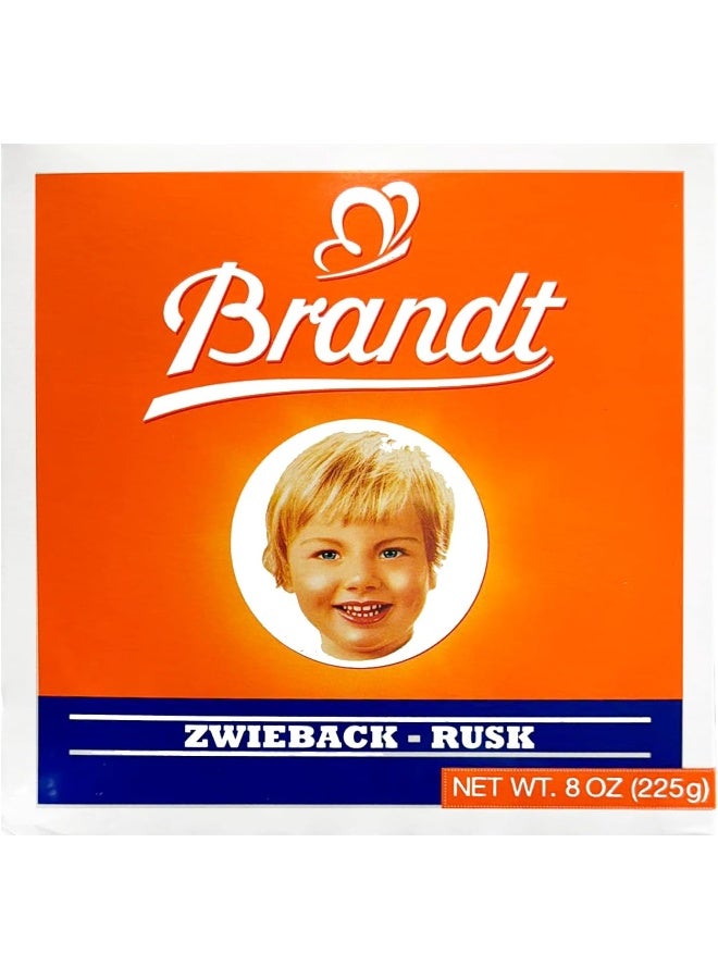 Brandt Zwieback Rusk | Sweetened Crispy Bread | Perfect for Teething Children | Enjoy With Sweet or Savory toppings | 8 oz each [Pack of 2] - Image 5
