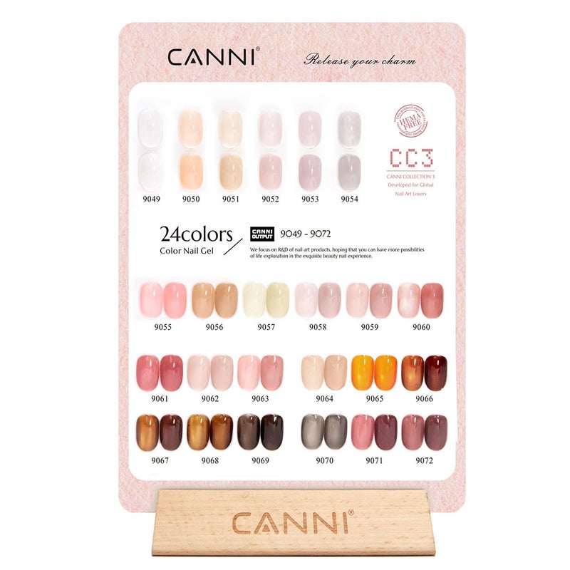 CANNI CC3 Jelly Gel Nail Polish Set with Color Card, 30Pcs Jelly Pink Gel Polish Nude Brown Color High Gloss Soak Off U V Nail French Nail Manicure Salon DIY - Image 2