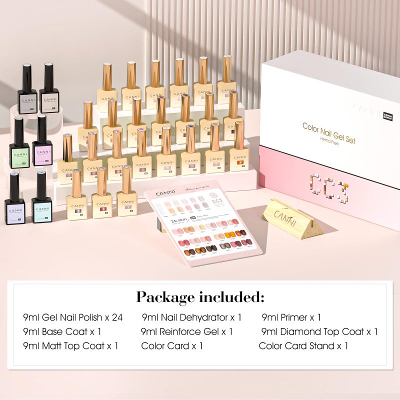CANNI CC3 Jelly Gel Nail Polish Set with Color Card, 30Pcs Jelly Pink Gel Polish Nude Brown Color High Gloss Soak Off U V Nail French Nail Manicure Salon DIY - Image 4