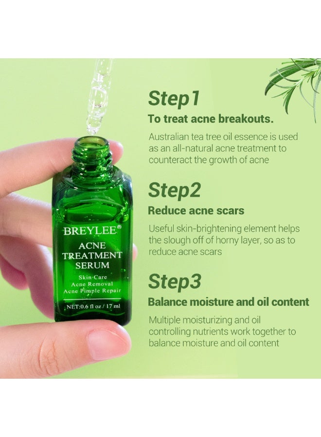 Breylee Tea Tree Oil Acne Repairing Serum 17ml— Clears Acne, Fades Blemishes, Soothes and Controls Oil. - Image 5