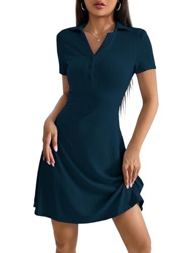 TOPLOT Women's Western Dresses | Knee Length Dress | Stylish Design Fit | One Piece Bodycone | Trendy Look Styling | Easy Movement | Perfect for Casual, Outings (5237_S_Teal) - Image 1