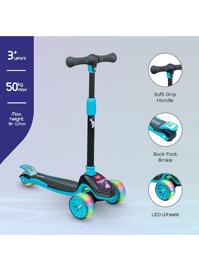 Moon Xplora Baby Scooter Rear Foot Brake Adjustable Handle Height Blue 62 x 52 x 60cm - Image 2