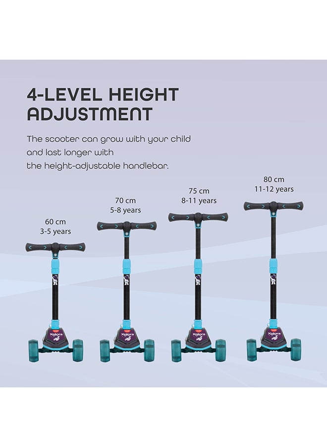 Moon Xplora Baby Scooter Rear Foot Brake Adjustable Handle Height Blue 62 x 52 x 60cm - Image 4