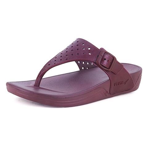 FLITE Women's Flip Flops FL-430 | Comfortable Lightweigh EVA Slippers for Home & Outdoor Use (Wine, UK Footwear Size System, Adult, Women, Numeric, Medium, 6) - Image 5