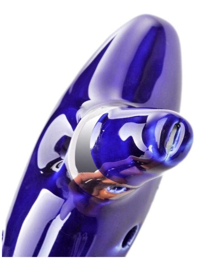 Captaintech - 1X Blue 12 Holes Ocarina Ceramic Alto C Legend of Zelda Zelda Ocarina Flute - Image 1