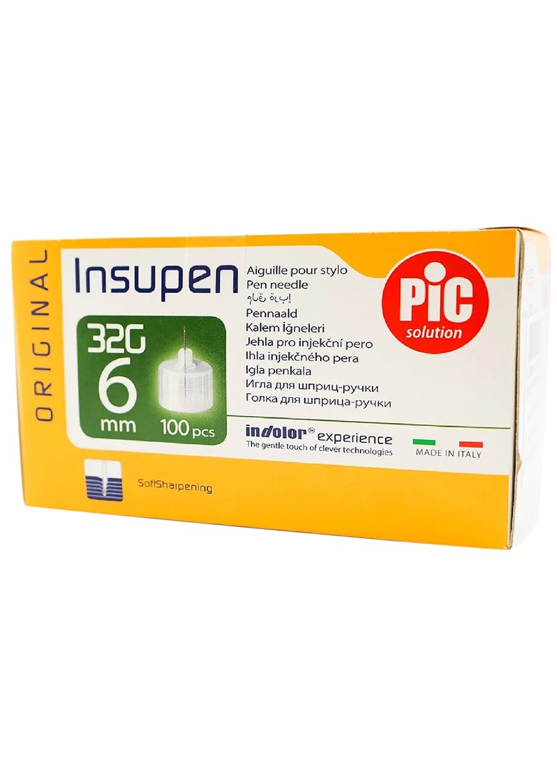 PIC - Insupen Needle 32G 6Mm 100Pcs - Image 1