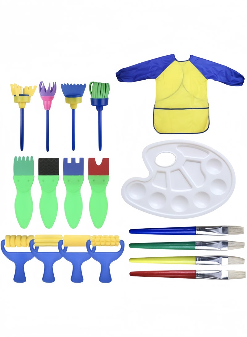 18-Piece Children's Anti-Dirty Multi-Color Drawing Set - Image 1