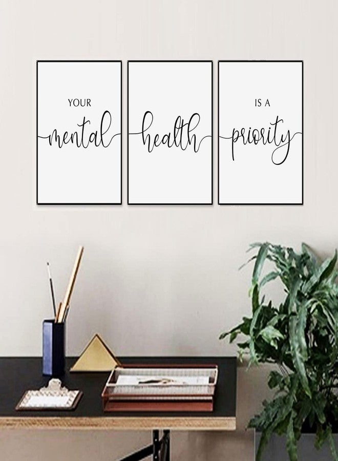 ZEARPT Your Mental Health Is A Priority Home Wall Decor Therapy Room Decor Therapist Office Wall Art Mental Health Art Self Care Therapy Wall Art UNFRAMED (11x14 inch) - Image 3