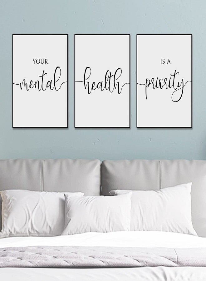ZEARPT Your Mental Health Is A Priority Home Wall Decor Therapy Room Decor Therapist Office Wall Art Mental Health Art Self Care Therapy Wall Art UNFRAMED (11x14 inch) - Image 4