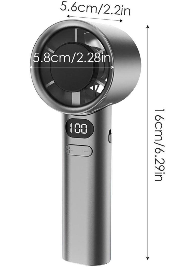 ELTRAZONE Personal Fan Handheld - Personal Small Hand Fan with Adjustable Speeds | LED Display Portable Fan for Outdoor Indoor, Camping Cooling Fan for Kids Girls Women (Multicolour) - Image 2