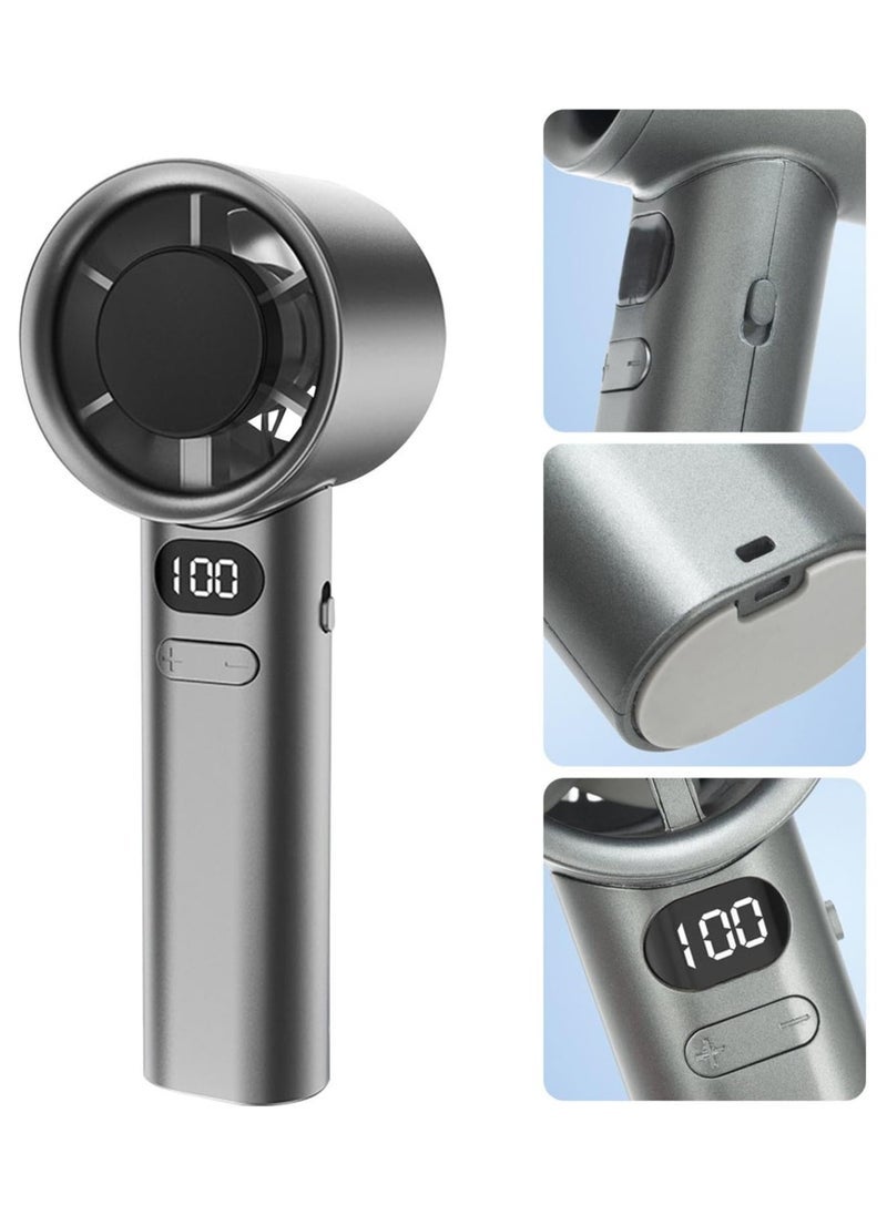 ELTRAZONE Personal Fan Handheld - Personal Small Hand Fan with Adjustable Speeds | LED Display Portable Fan for Outdoor Indoor, Camping Cooling Fan for Kids Girls Women (Multicolour) - Image 3