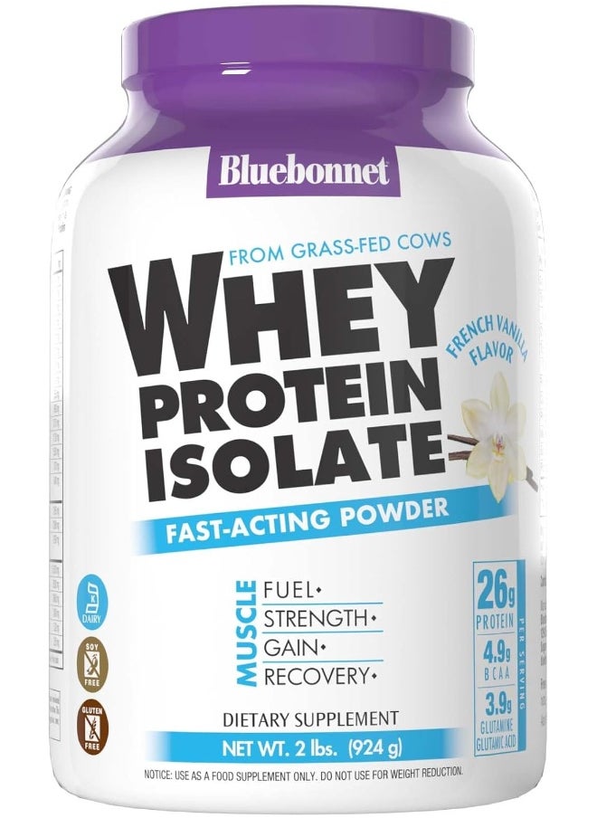 Bluebonnet Nutrition Whey Protein Isolate Vanilla Powder, 2 Lb  - Image 1