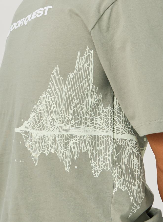 Styli Styli Placement Graphic Print Jersey Oversized T-Shirt  - Image 4