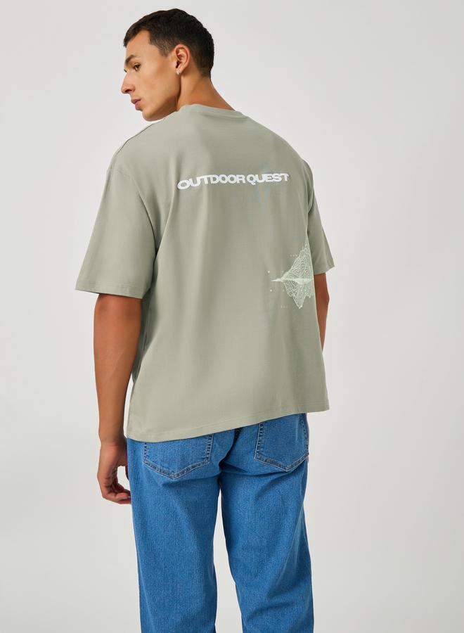 Styli Styli Placement Graphic Print Jersey Oversized T-Shirt  - Image 5