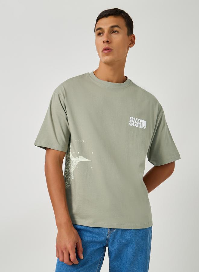 ستايلي تيشيرت أوفر سايز مطبوع برسومات ستايلي - Image 1