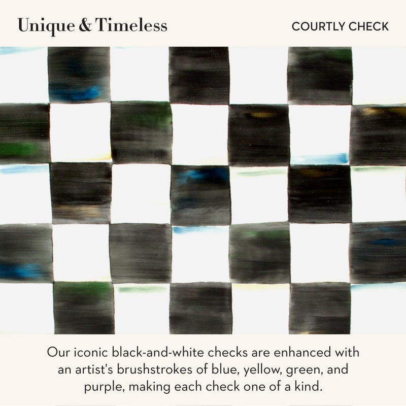 mackenzie childs MACKENZIE-CHILDS Enamel Spoon Rest, Kitchen Spoon Holder and Utensil Rest for Stovetop, Black-and-White Courtly Check - Image 3