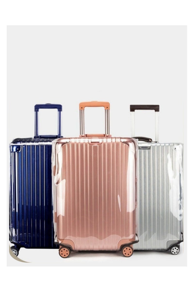 【20/24/28 بوصة】 مجموعة غطاء الأمتعة الشفافة - 3 أحجام متوفرة｜0.3 مم معزز PVC مقاوم للماء ومقاوم للخدش｜يتضمن علامة الأمتعة الصديقة للبيئة - Image 2