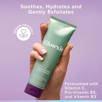 Glowxie Glowxie Full Glow Set Complete Home Pedicure Foot Care Set Features 1x Glass Foot File 1x Foot Scrub 150ml 1x Salicylic Acid Moisturising Foot Cream 150ml 2x Cracked Heel Gel Socks - Image 4