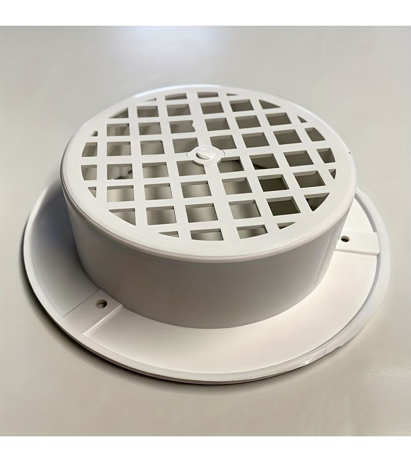 White Plastic Round Mushroom Roof Vent For Caravan Motorhome Camper - Image 1