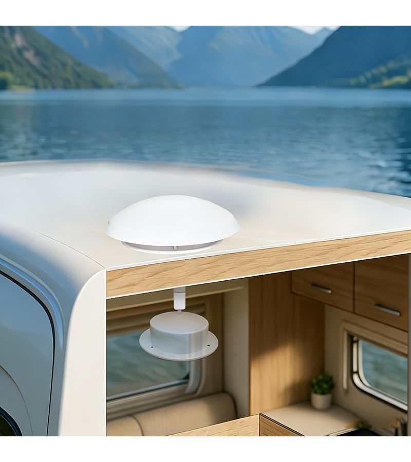 White Plastic Round Mushroom Roof Vent For Caravan Motorhome Camper - Image 4