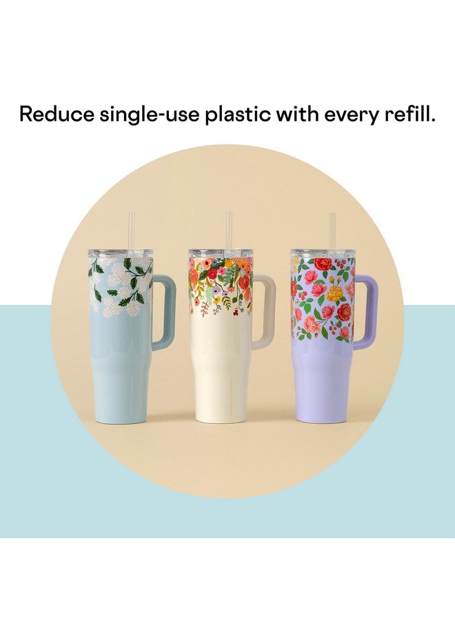 CORKCICLE إكس رايفل بيبر كو. كوب معزول مع مقبض وقشة، لون أزرق لامع، 40 أونصة - زجاجة ماء قابلة لإعادة الاستخدام تحافظ على المشروبات باردة لمدة 20 ساعة، ساخنة لمدة 9 ساعات - مناسبة لحامل الأكواب، مقاومة للتسرب - Image 5