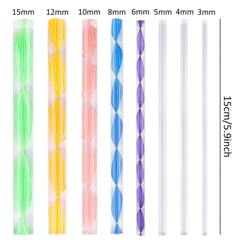 URBAN BOX 17pcs Complete Dot Mandala Set Nail Art Dotting Marbleizing Tool Pen for Nail Decoration Stamping and Dotting Rods Acrylic Twist Sticks Wax Pencil Manicure Nail Art Tool DIY Supplies Cake - Image 5