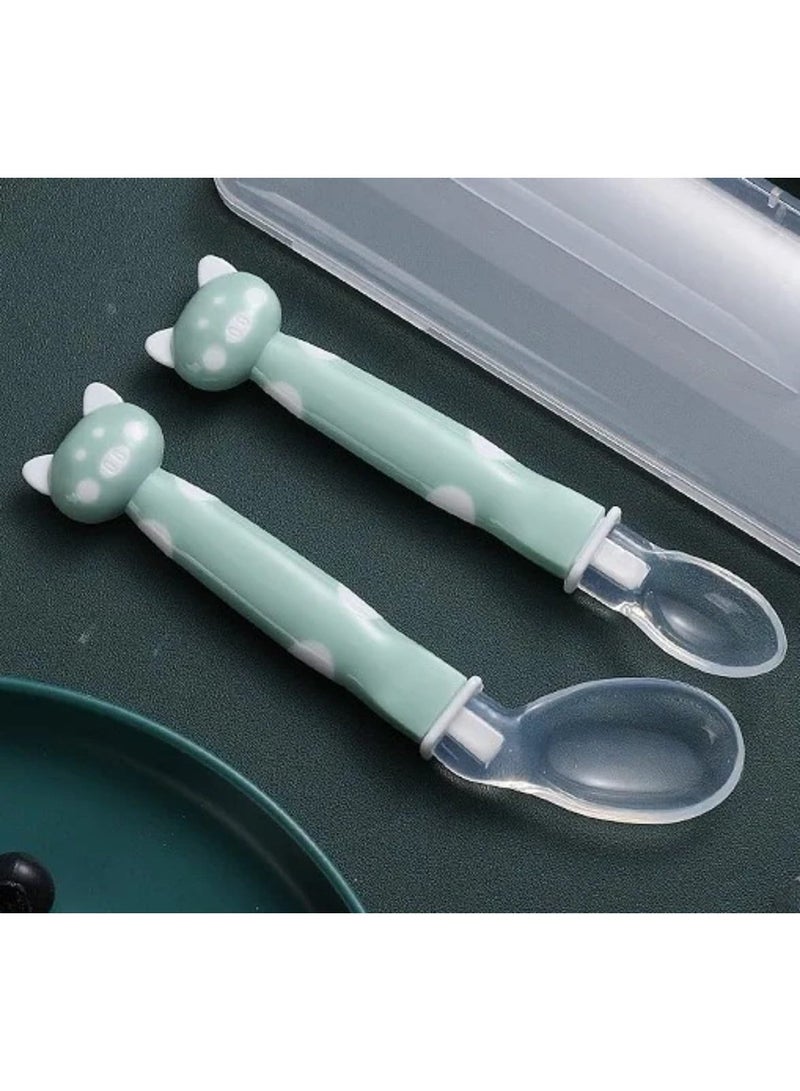 Silicone Spoon Set for Babies (2 Pieces)