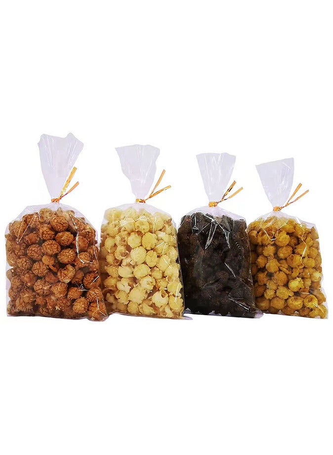 100 قطعة من الأكياس البلاستيكية الشفافة ذات الأربطة الملتوية - Image 3