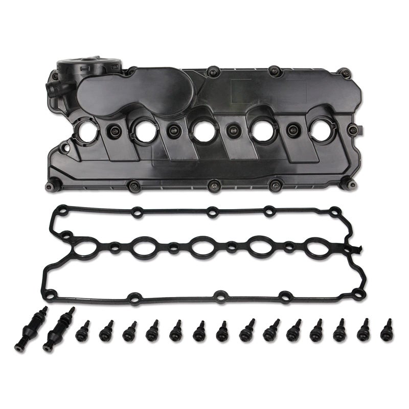MITZONE Engine Valve Cover Compatible with 20062014 Volkswagen Jetta Beetle Golf Passat Rabbit SportWagen 25L 5 Cylinder Replace 07K103469L 07K103469F