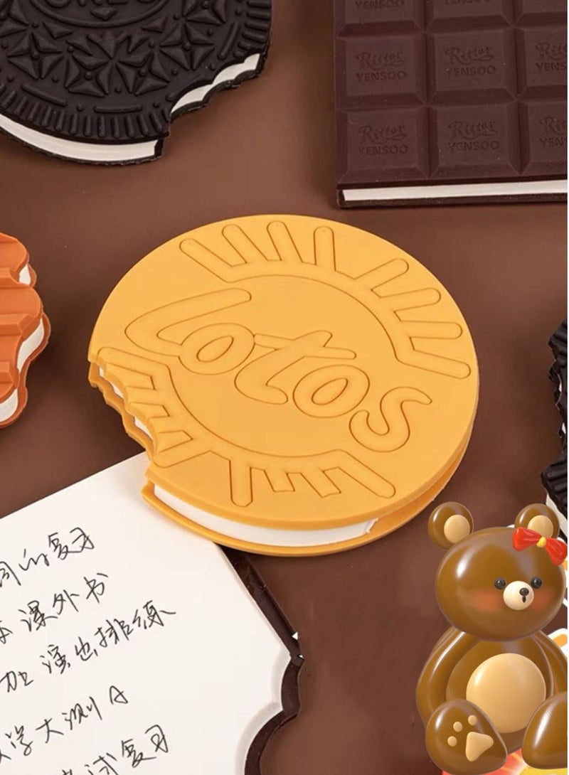 hiwonka Biscuit Shaped Notebook Diary for Kids Pocket Diary with Coco & Sweet Smell, Memo Pad for Office, Notepad for College Students - Image 3