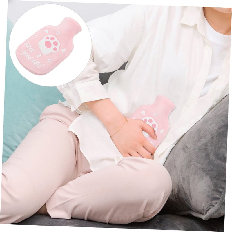 Fleece Covered Portable Hot Water Bottle for Hand and Body Warmth Winter Relief - Image 4