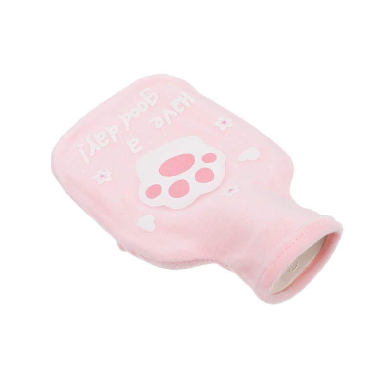 Fleece Covered Portable Hot Water Bottle for Hand and Body Warmth Winter Relief - Image 2