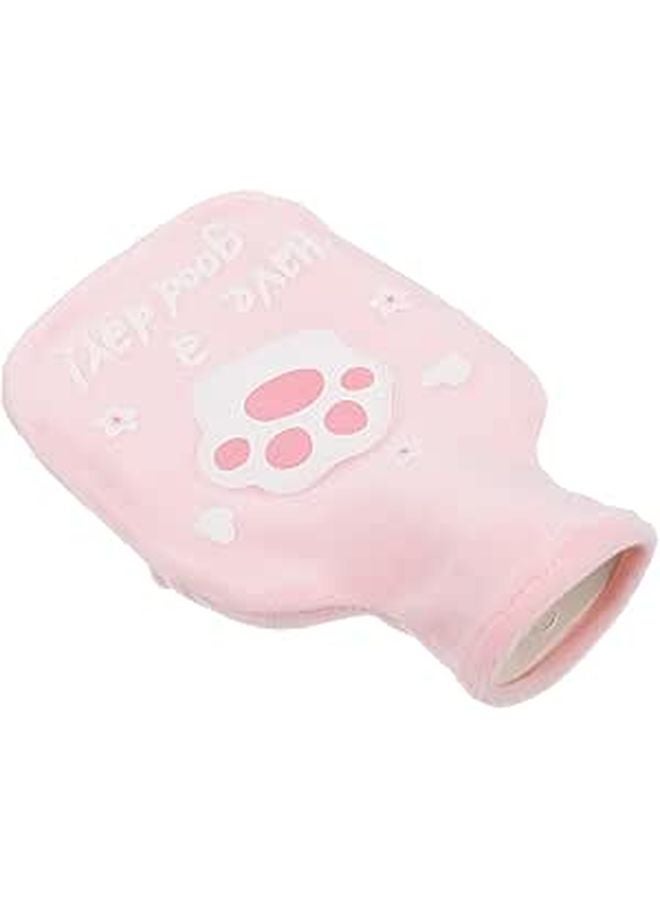Fleece Covered Portable Hot Water Bottle for Hand and Body Warmth Winter Relief - Image 1
