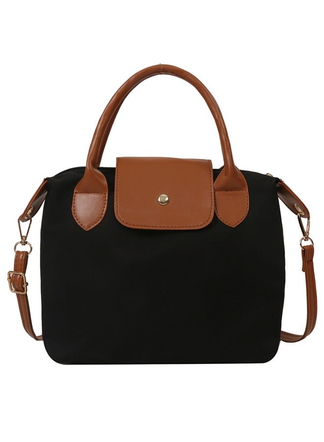 حقيبة سفر كبيرة السعة | حقيبة سفر خفيفة الوزن تناسب جميع الأذواق | حقيبة كتف أنيقة | حقيبة كتف متعددة الوظائف | لون أسود فاخر مع أجهزة | أسود - Image 1