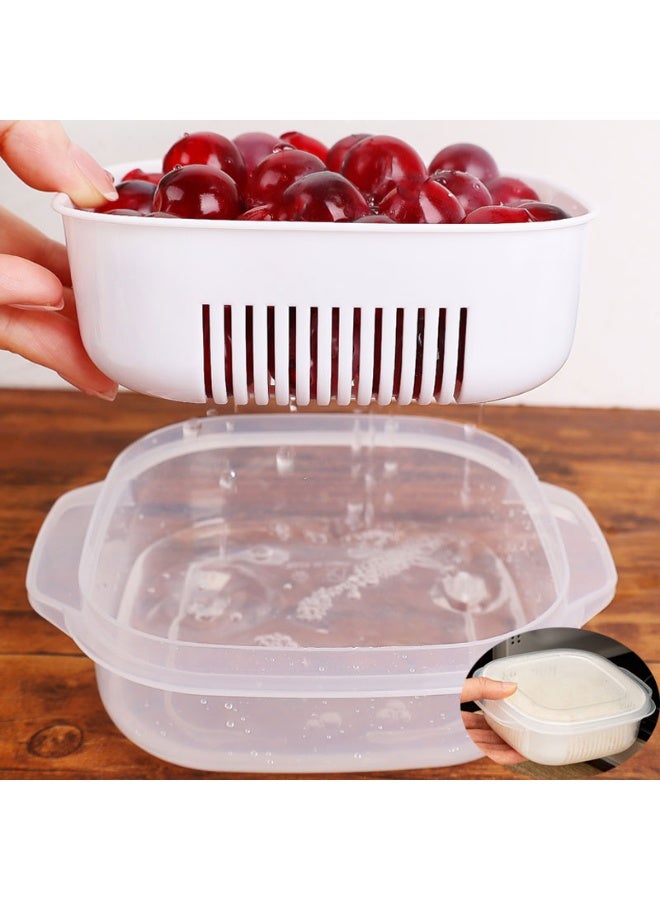 Microwave Safe Rice Storage Box, Reusable Meal Prep Container, Food Grade PP Portable Takeaway Lunch Box - Image 1