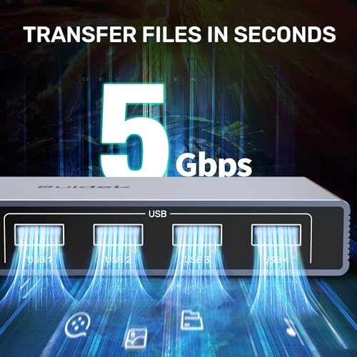 SUIDEK HDMI KVM Switch 1 Monitor 2 Computers, 4K@60Hz USB 3.0 KVM Switcher with 4 USB Ports for 2 Computers Share Keyboard Mouse Printer, Include Desktop Controller, and Power Adapter - Image 4
