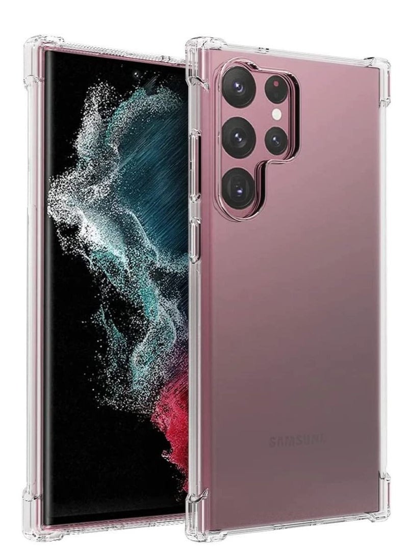 ليدين توسيد ممتص للصدمات من Fusion على جميع الزوايا الأربع متوافق مع جراب Samsung Galaxy S23 Ultra غطاء 5G للنساء والرجال ومصد مقوى شفاف مصمم لهاتف S23 Ultra شفاف - Image 1