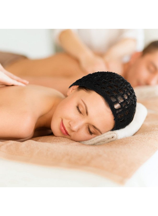 WLLHYF 2 PCS Hair Nets Cap Sleeping Hairnet Snoods Wrap Bonnets Long Straight Curl Wig Head Protector Black Mesh Wrapping Crochet Wave Cook Hats Bun Lift Strap Weaving Sew For Women Ballet - Image 5