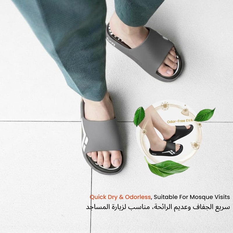 دي. دي.ستار  نعال للرج��ل والنساء، نعال سميكة وناعمة جدًا للاستخدام داخليًا وخارجيًا، نعال مانعة للانزلاق للاستحمام والحمام. - Image 5
