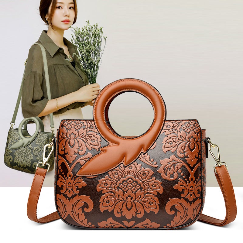 Artistic Chinese Style Women'S Handbag Internet Celebrity Same Style Ins Women'S Single Room Bag Large Capacity Crossbody Mother Bag Portable - Image 2