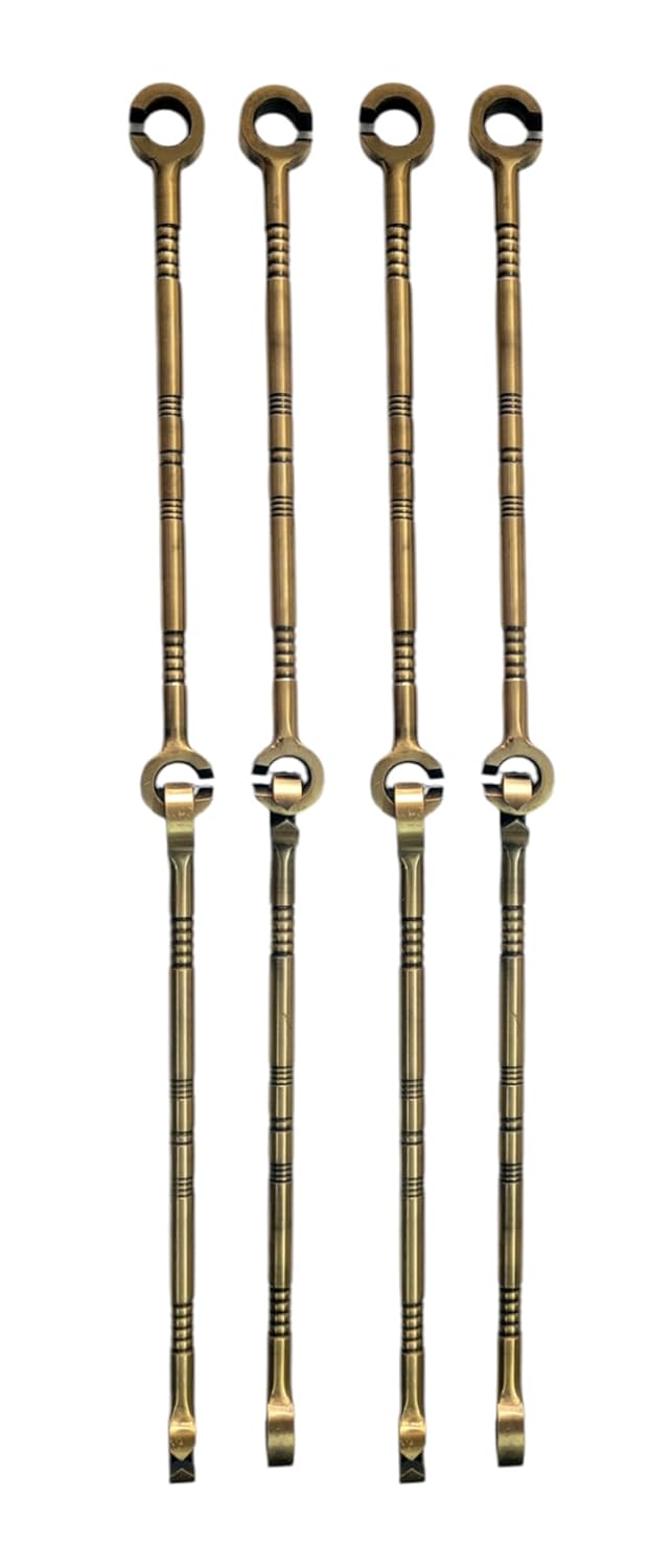 nooks Stainless Steel saliya 12mm Hook and Ceiling Rod heavt Duty Hanging Accessories Set in PVD Coating Brass Finishing for Swings and jhula for Indoor Outdoor Pack of 4 - Image 2