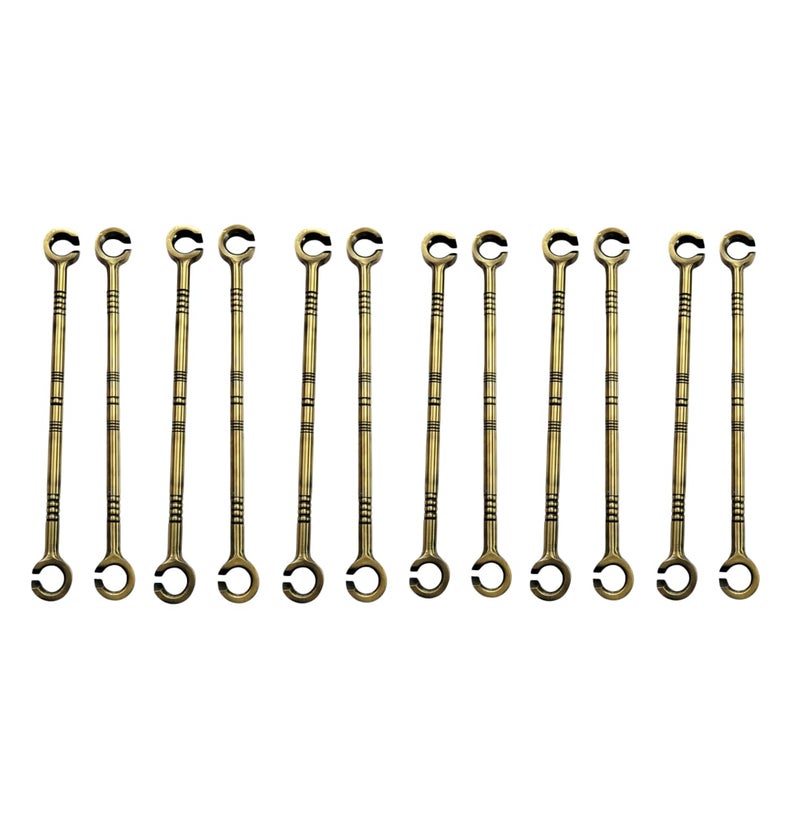 nooks Stainless Steel saliya 12mm Hook and Ceiling Rod heavt Duty Hanging Accessories Set in PVD Coating Brass Finishing for Swings and jhula for Indoor Outdoor Pack of 4 - Image 1