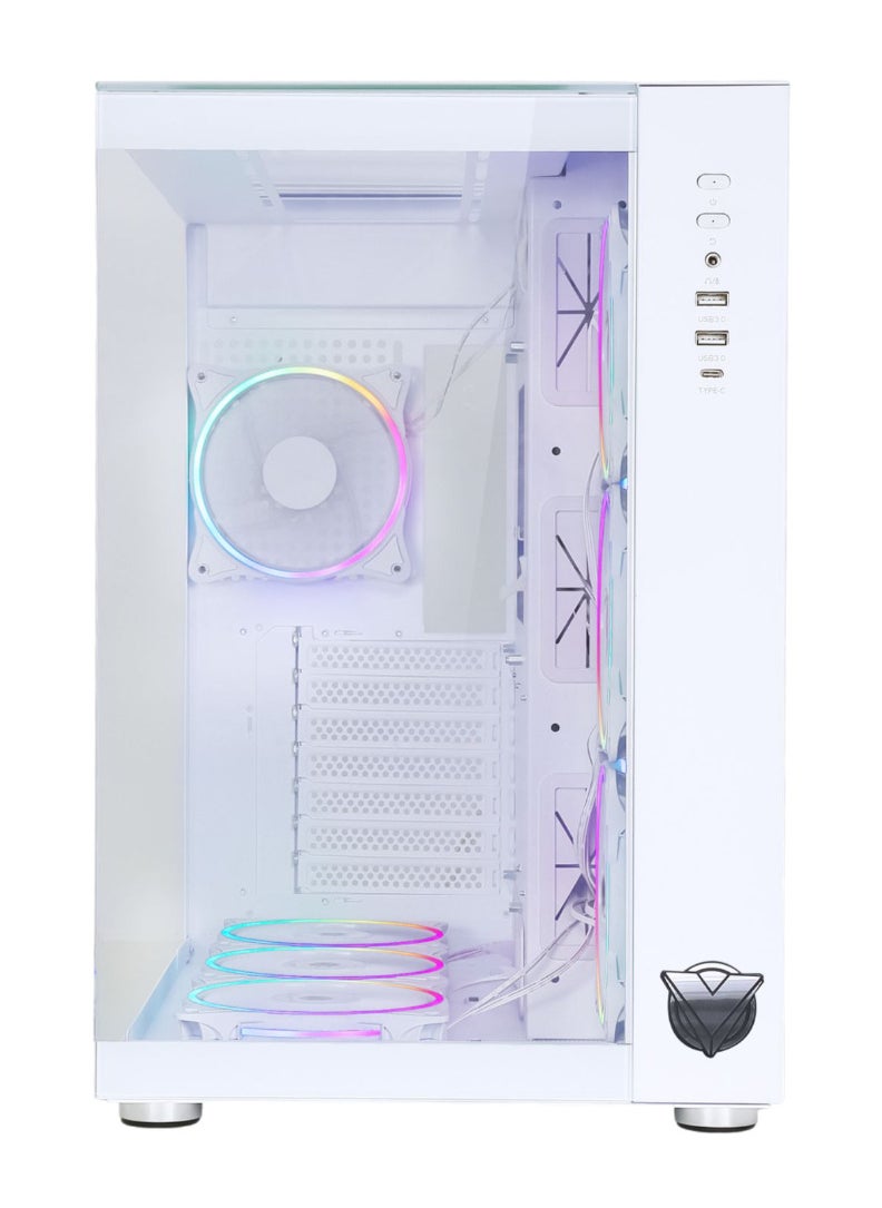 ASA ASA ODYSSEY White with 7 ARGB Fans Mid-Tower Case  - Image 3