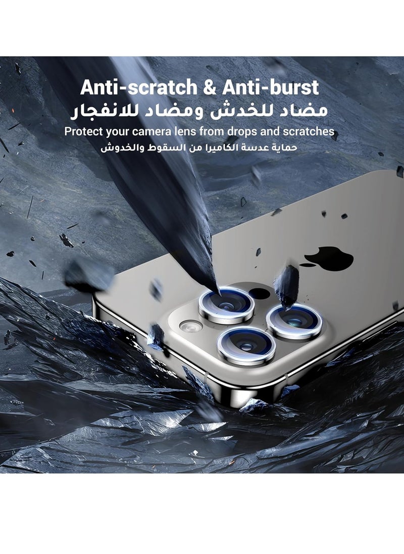 ELTRAZONE - iPhone 15 Pro/15 Pro Max Camera Lens Protector【HD Clear Anti-Glare】【Case Friendly】Ultra-thin 9H Tempered Glass, Scratch-Resistant, Individual Lens Protector for iPhone 15 Pro/15 Pro Max-1Pack - Image 1