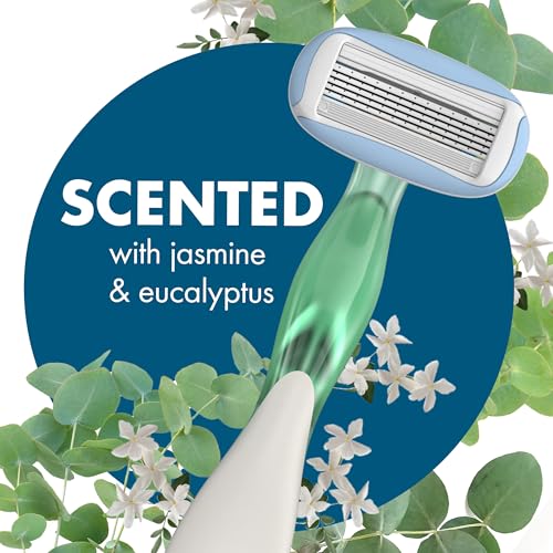 BIC Soleil 5 Escape Scented Women's Disposable Razors, 5 Blades, Comfortable Shave, Jasmine & Eucalyptus Scented Handle Shaving Razors for Women, 2 Count - Image 2