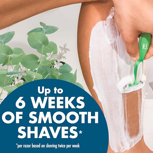 BIC Soleil 5 Escape Scented Women's Disposable Razors, 5 Blades, Comfortable Shave, Jasmine & Eucalyptus Scented Handle Shaving Razors for Women, 2 Count - Image 5