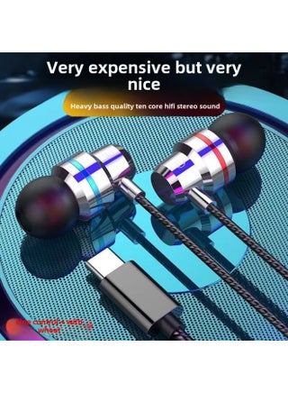 Red And Blue Ring Metal Headphones Universal Subwoofer In-ear Microphone Headphones For OPPOvivo Huawei Xiaomi Apple-Color:Type-C Interface Plastic Silver - pzsku/Z41B031441533049403B0Z/45/_/1742368175/1d6f01d6-eb3e-4532-a0f3-ad26bf005218