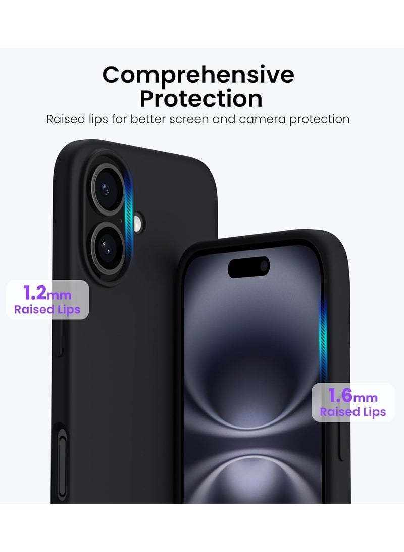 جومو ستور غطاء سيليكون سائل لهاتف iPhone 16 Plus بحجم 6.7 إنش – ناعم الملمس، مقاوم للصدمات والخدوش، غلاف حماية كامل مع بطانة داخلية من الألياف الدقيقة – تصميم أنيق وخفيف الوزن - Image 2